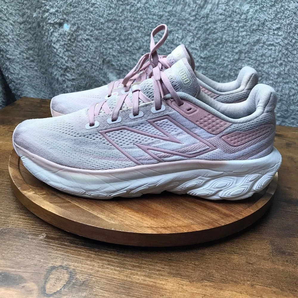 New Balance Fresh Foam X 1080v13 Womens 10.5 2A Narrow Pink Running Sneakers - Picture 8 of 14